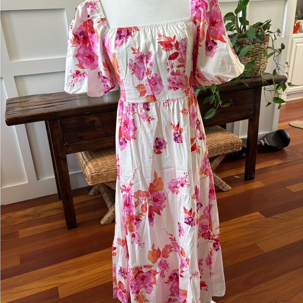 Buddy Love Pink and White Floral Maxi Dress